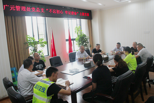 广南公司广元管理处党总支开展“不忘初心、牢记使命”主题教育专题党课1.jpg