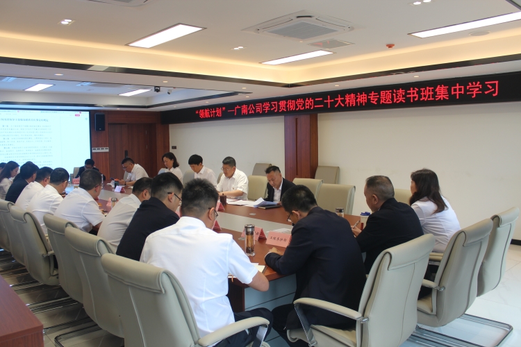 廣南公司黨委開展“領(lǐng)航計劃”—學習貫徹<span class=