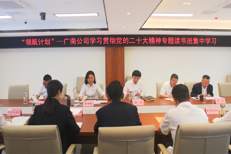 廣南公司黨委開展“領(lǐng)航計劃”—學習貫徹<span class=