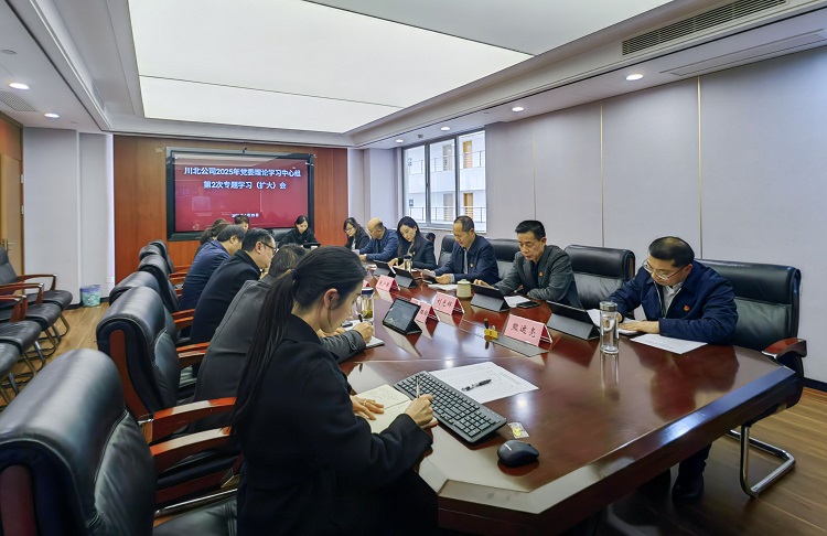 川高公司黨委副書記、董事趙夢婕赴川北公司列席旁聽2025年黨委理論學(xué)習(xí)中心組第2次專題學(xué)習(xí)（擴大）會議（小.jpg